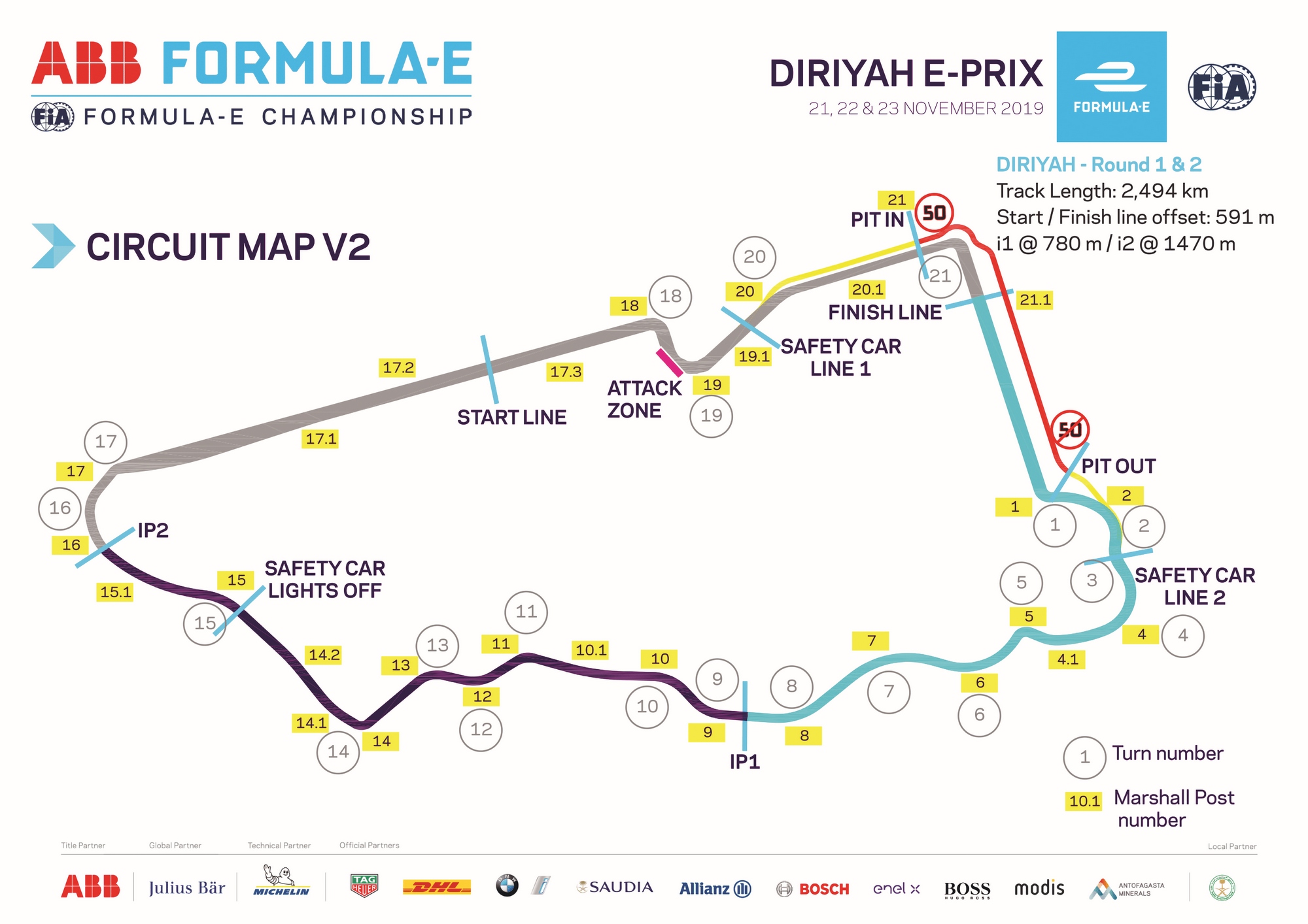 Diriyah E-Prix Circuit Map